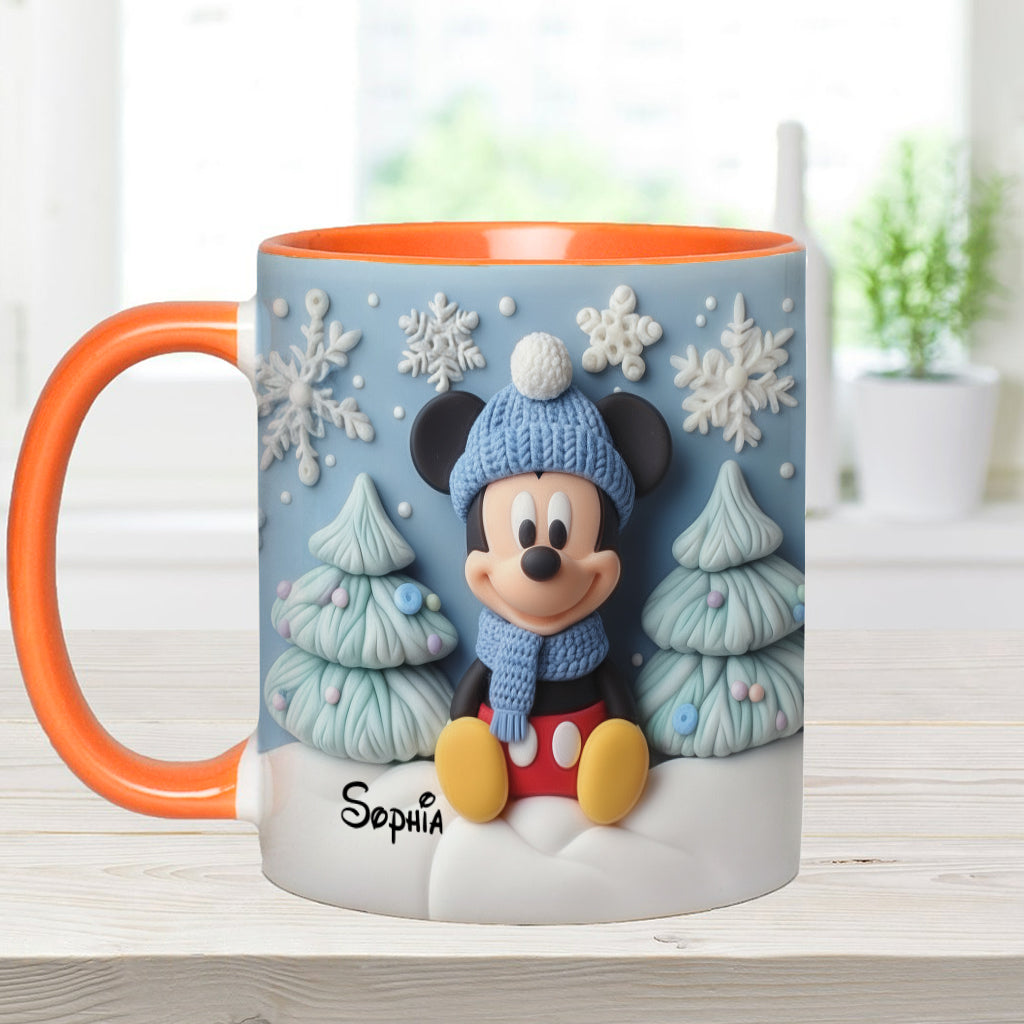 Personalized 3D Mouse Accent Mug Custom Name Gift for Kids Accent Mug GradoCreations