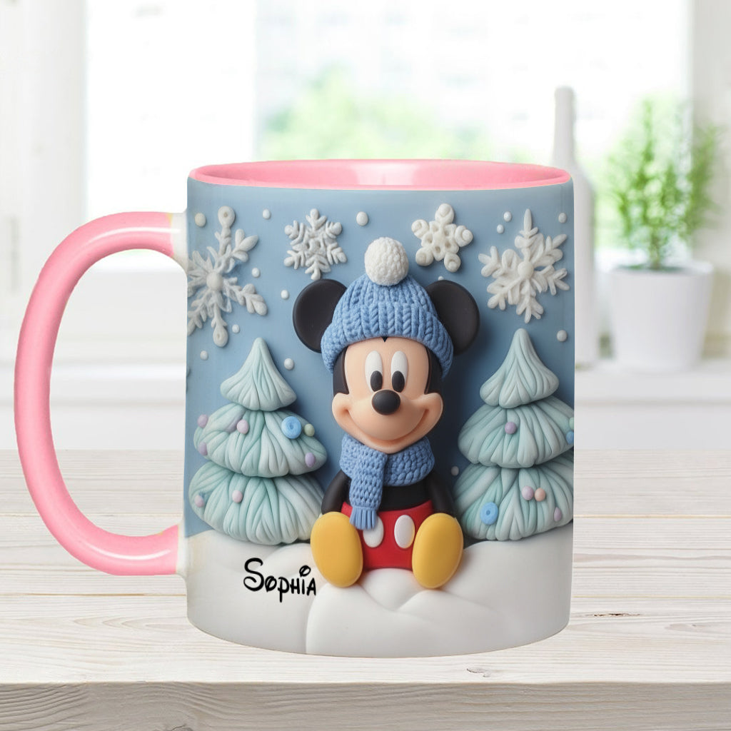 Personalized 3D Mouse Accent Mug Custom Name Gift for Kids Accent Mug GradoCreations