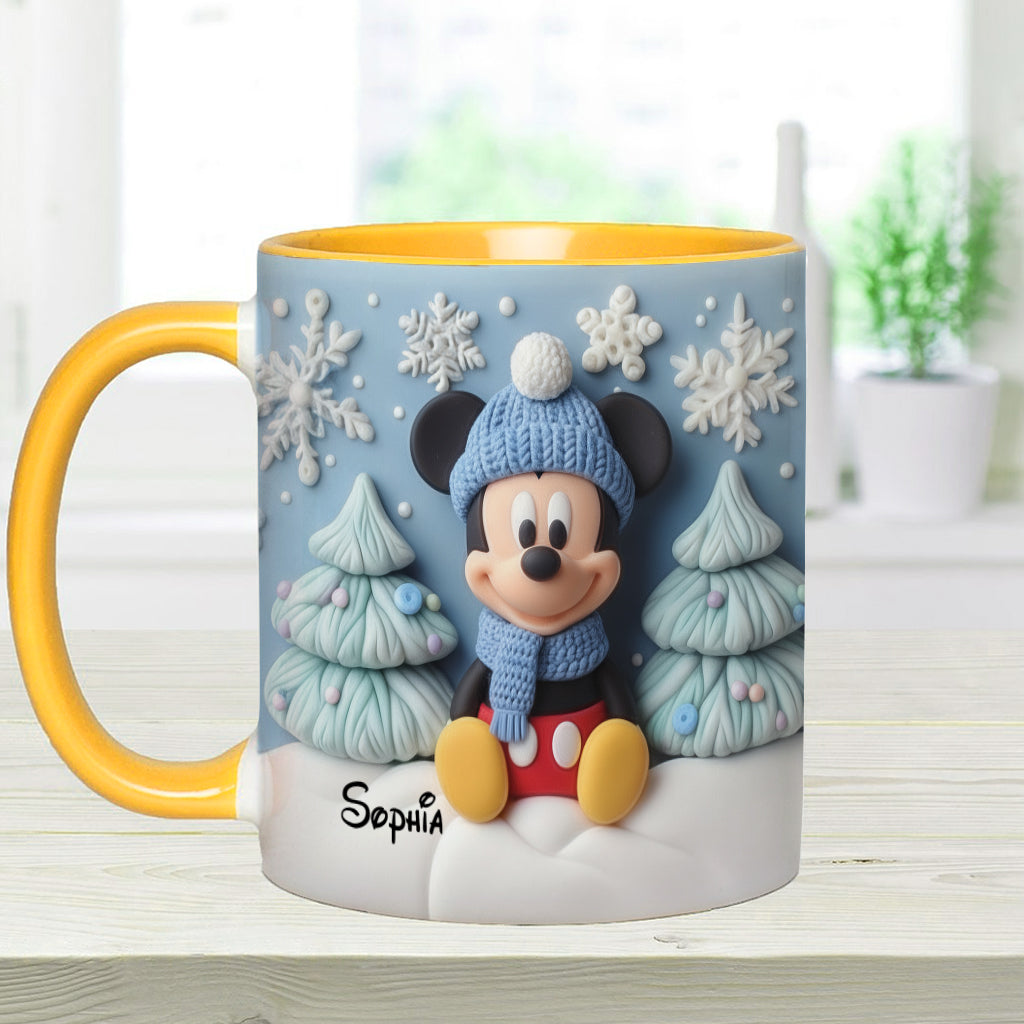 Personalized 3D Mouse Accent Mug Custom Name Gift for Kids Accent Mug GradoCreations