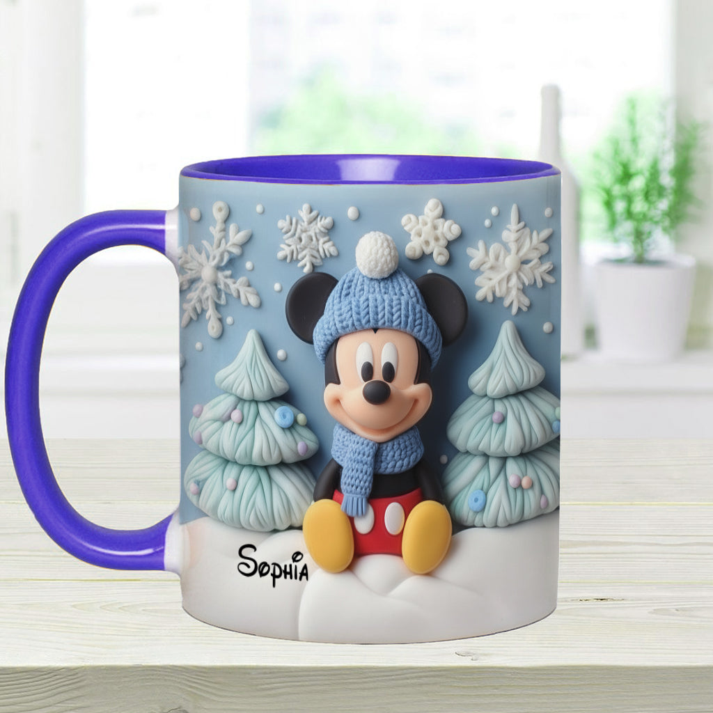 Personalized 3D Mouse Accent Mug Custom Name Gift for Kids Accent Mug GradoCreations