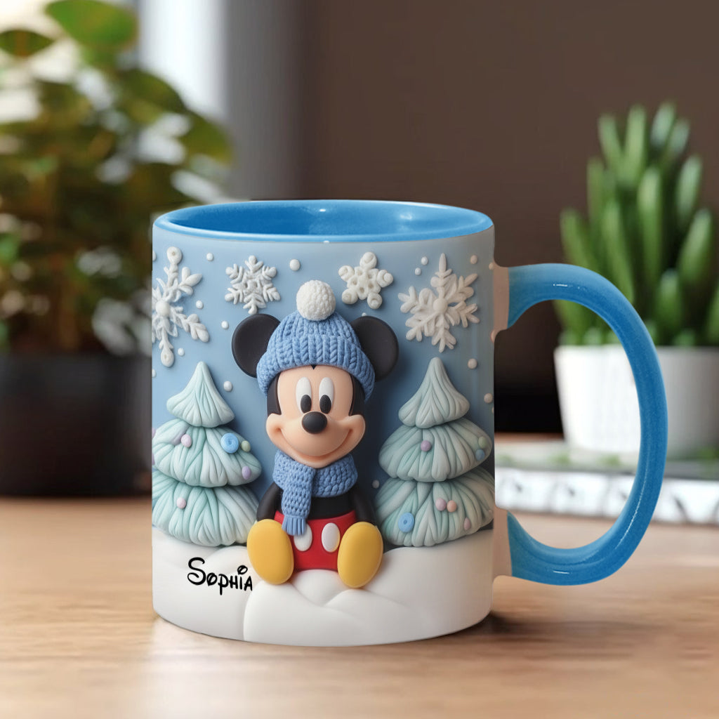 Personalized 3D Mouse Accent Mug Custom Name Gift for Kids Accent Mug GradoCreations