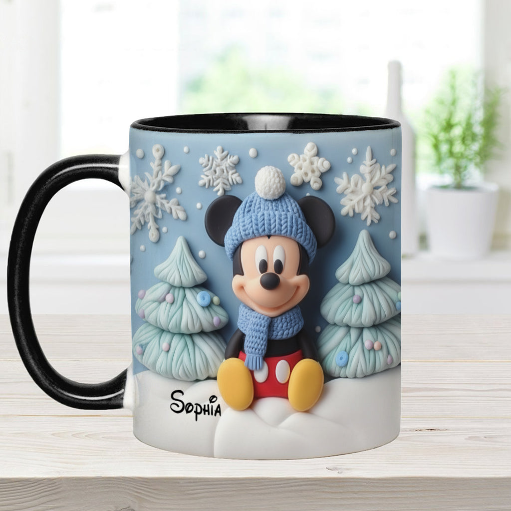Personalized 3D Mouse Accent Mug Custom Name Gift for Kids Accent Mug GradoCreations