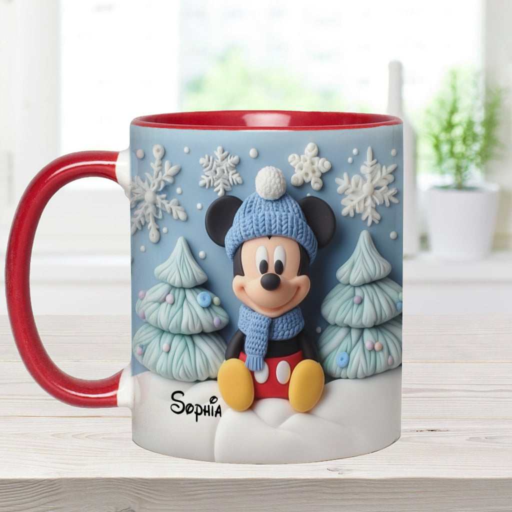 Personalized 3D Mouse Accent Mug Custom Name Gift for Kids Accent Mug GradoCreations