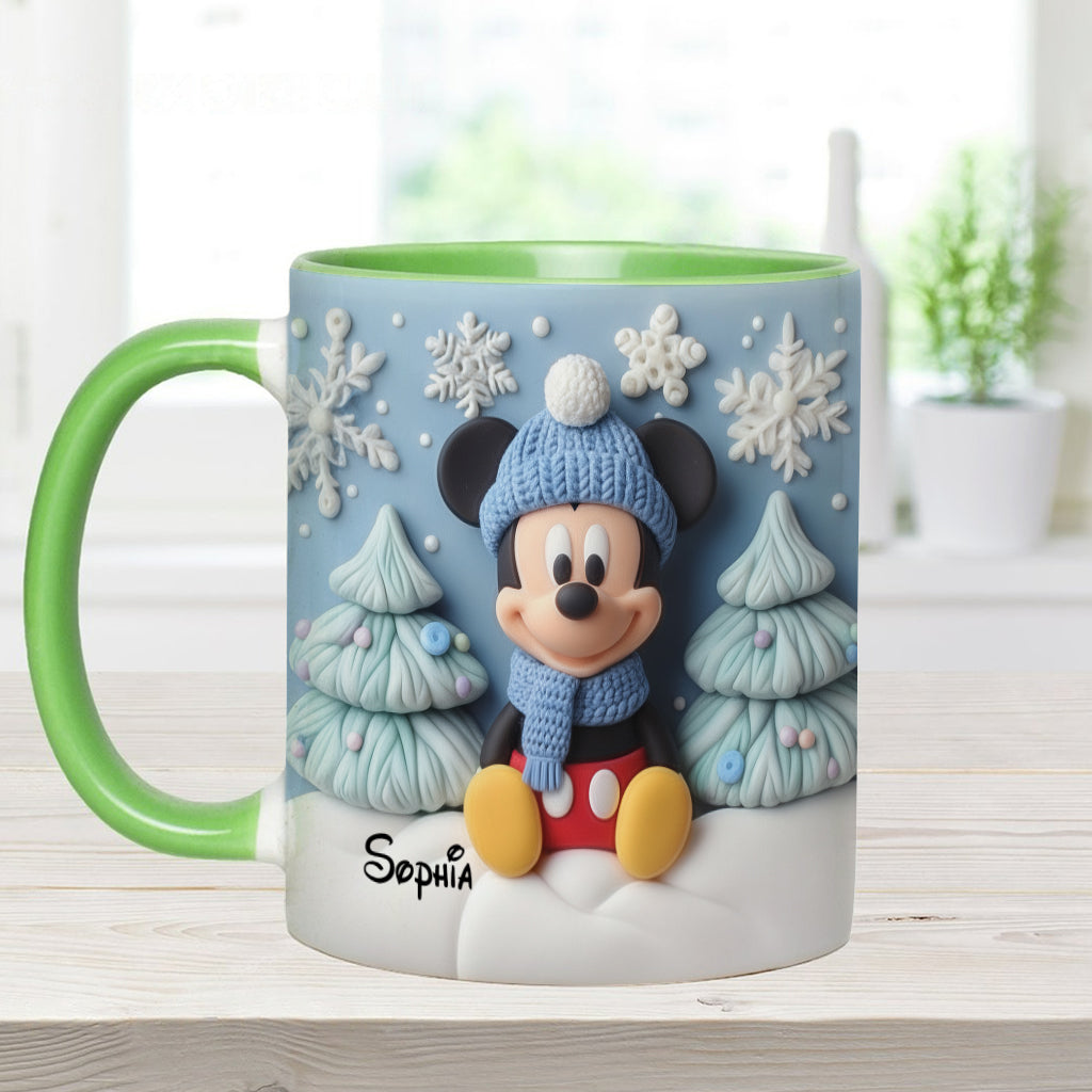 Personalized 3D Mouse Accent Mug Custom Name Gift for Kids Accent Mug GradoCreations