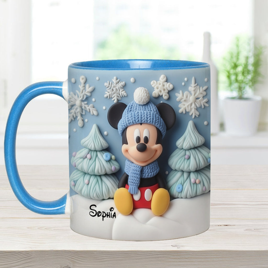 Personalized 3D Mouse Accent Mug Custom Name Gift for Kids Accent Mug GradoCreations
