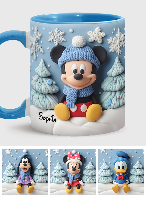 Personalized 3D Mouse Accent Mug Custom Name Gift for Kids Accent Mug GradoCreations