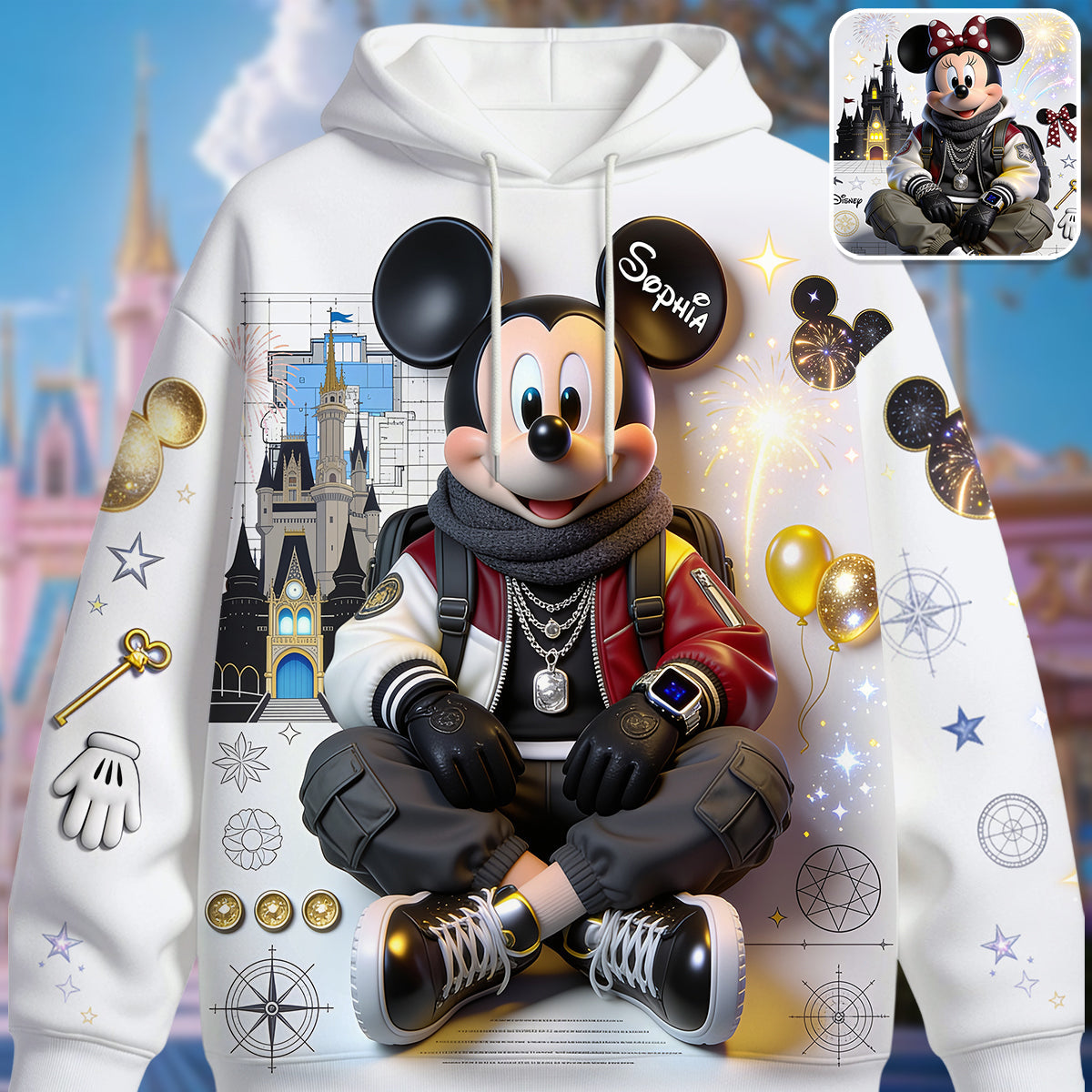Personalized 3D Art Mouse Graphic All Over Shirt for Kids All Over Shirt GradoCreations