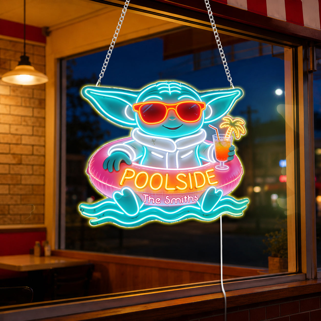 Personalized Poolside Neon LED Light Sign for Home Bar Decor Neon LED Light Sign GradoCreations
