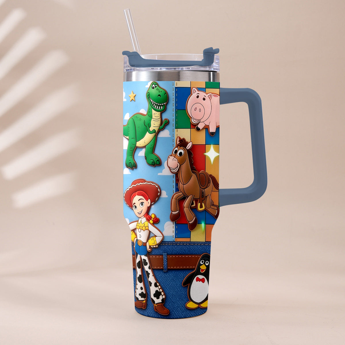 Personalized Toy Story Tumbler with Plush Charm Gift for Kids Tumbler With Plush Charm GradoCreations