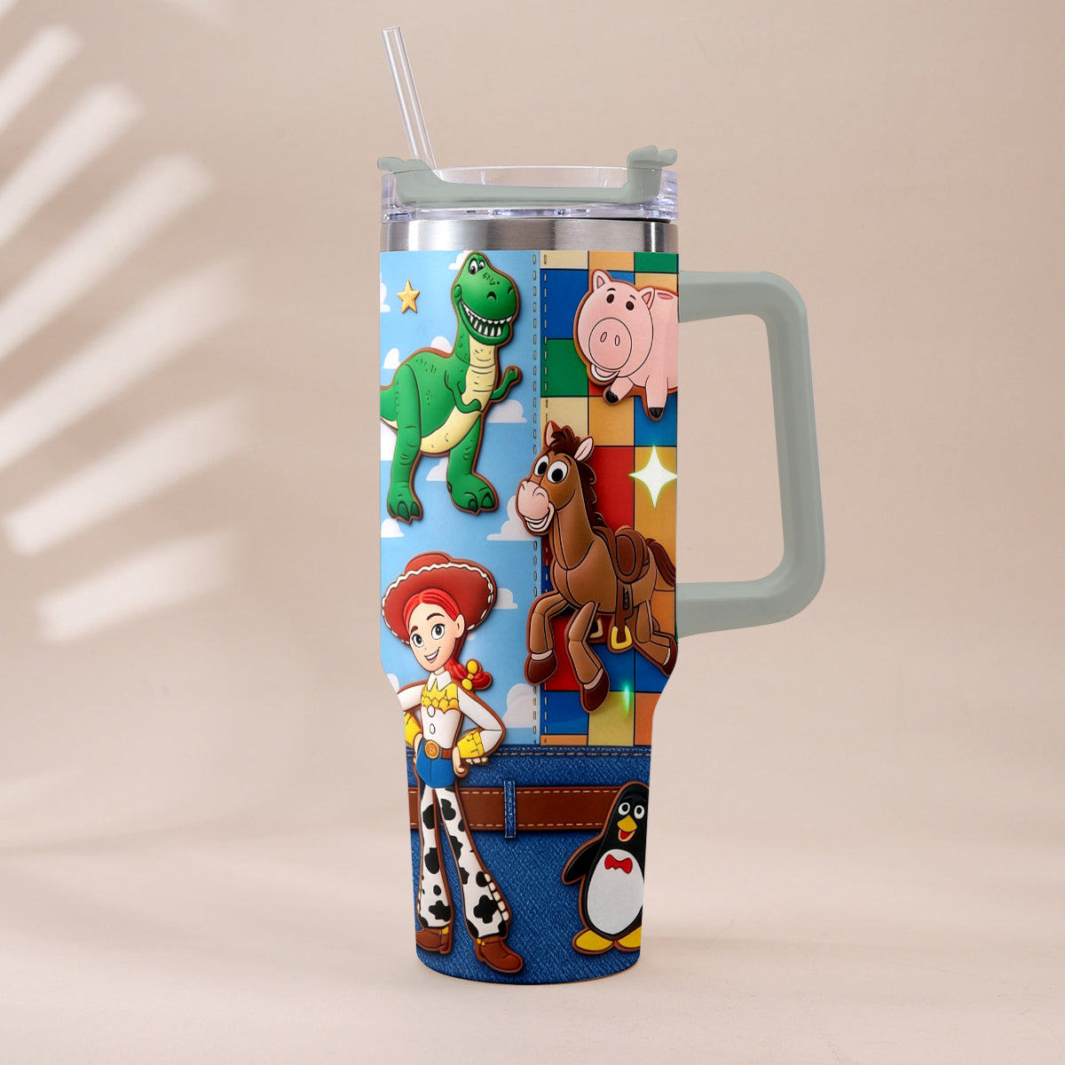 Personalized Toy Story Tumbler with Plush Charm Gift for Kids Tumbler With Plush Charm GradoCreations
