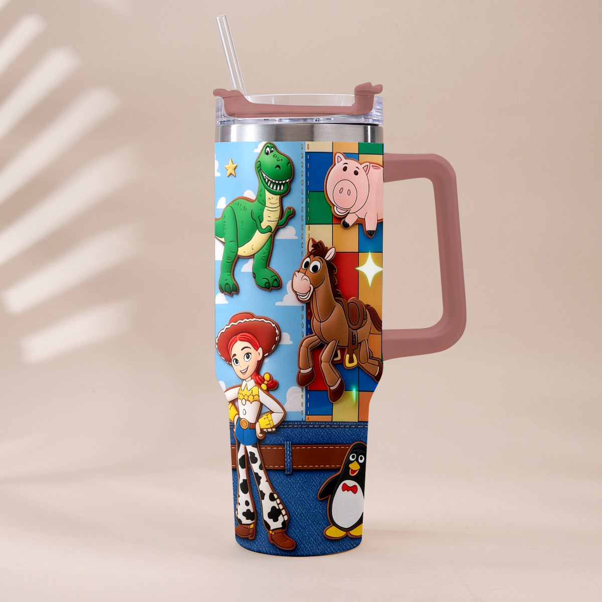 Personalized Toy Story Tumbler with Plush Charm Gift for Kids Tumbler With Plush Charm GradoCreations
