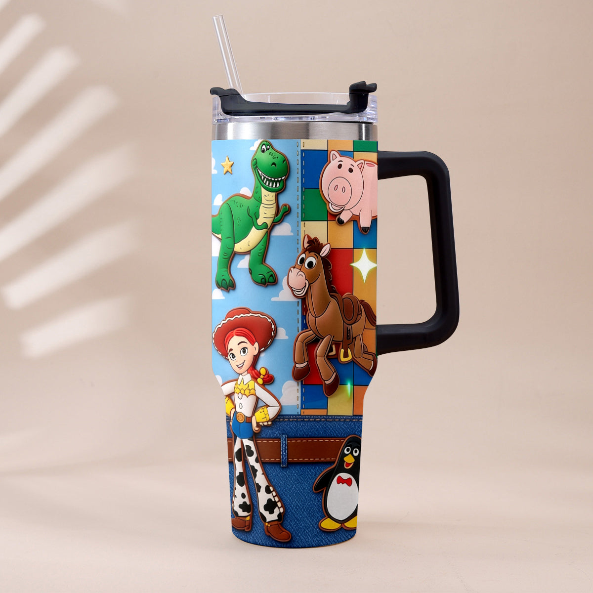 Personalized Toy Story Tumbler with Plush Charm Gift for Kids Tumbler With Plush Charm GradoCreations