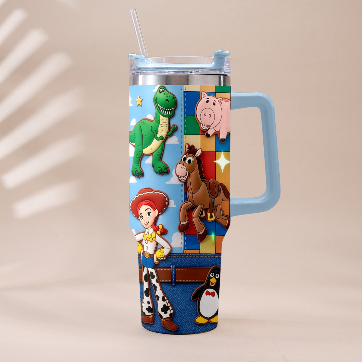 Personalized Toy Story Tumbler with Plush Charm Gift for Kids Tumbler With Plush Charm GradoCreations