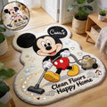 Personalized Tufted Rug with Mickey Mouse for Family Home Decor Tufted Rug GradoCreations