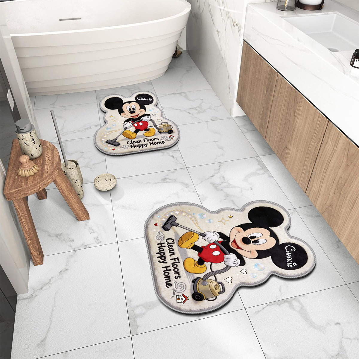 Personalized Mickey Mouse Non-Slip Tufted Rug Custom Name Gift for Kids Non-Slip Tufted Rug GradoCreations