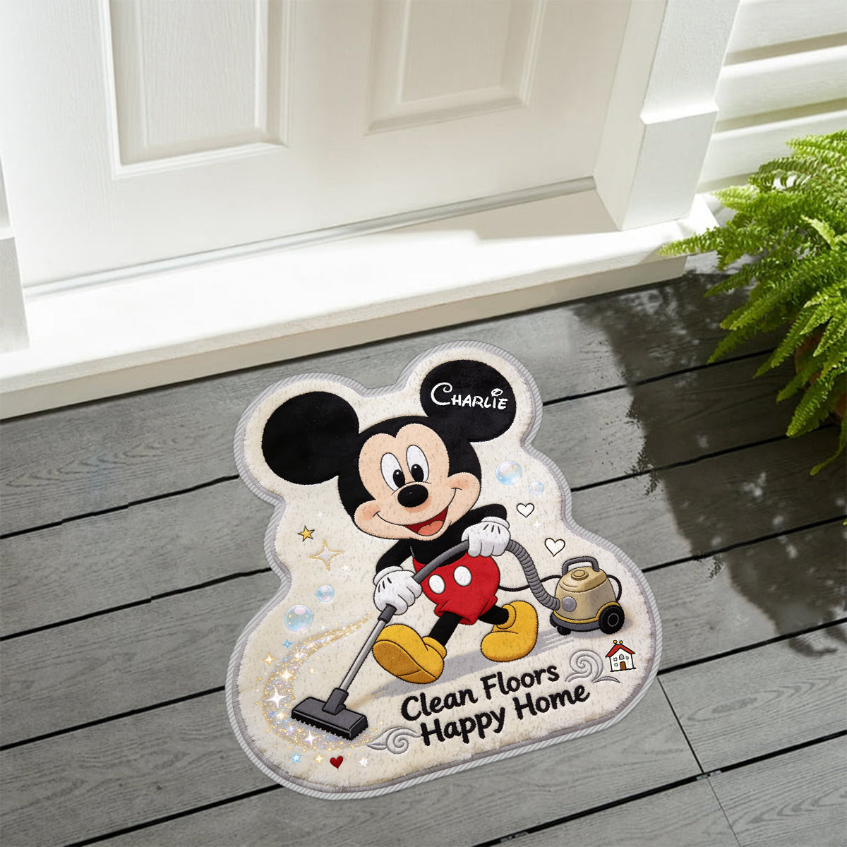 Personalized Mickey Mouse Non-Slip Tufted Rug Custom Name Gift for Kids Non-Slip Tufted Rug GradoCreations