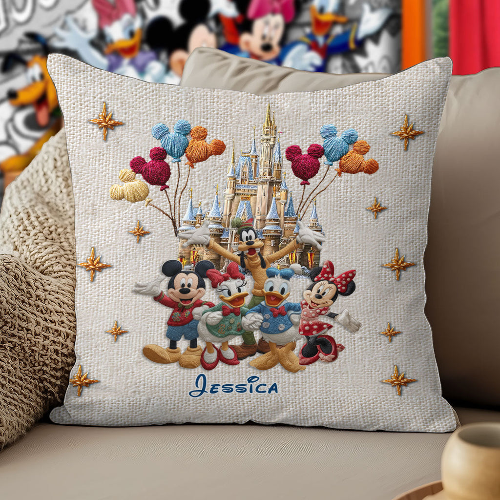 Personalized Disney Mickey Mouse Throw Pillow Custom Name Gift Throw Pillow GradoCreations