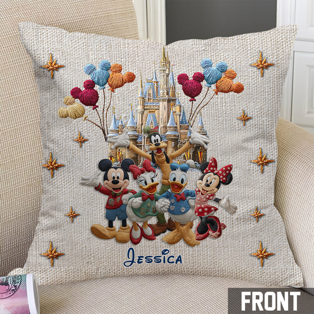 Personalized Disney Mickey Mouse Throw Pillow Custom Name Gift Throw Pillow GradoCreations