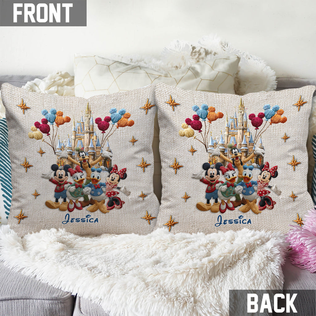 Personalized Disney Mickey Mouse Throw Pillow Custom Name Gift Throw Pillow GradoCreations