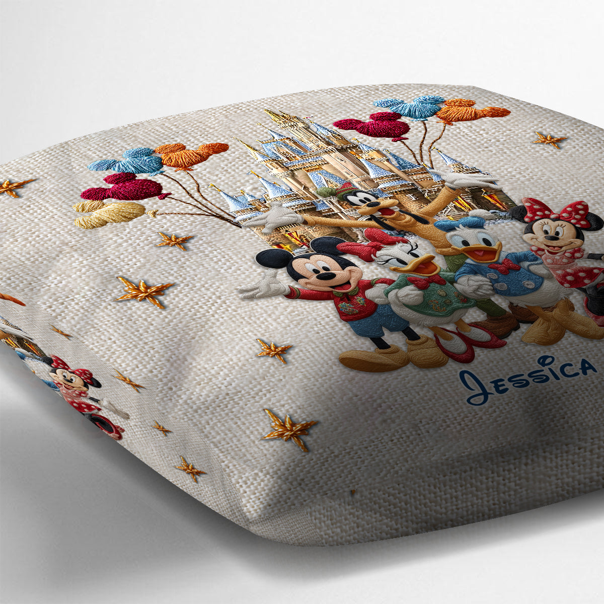 Personalized Disney Mickey Mouse Throw Pillow Custom Name Gift Throw Pillow GradoCreations