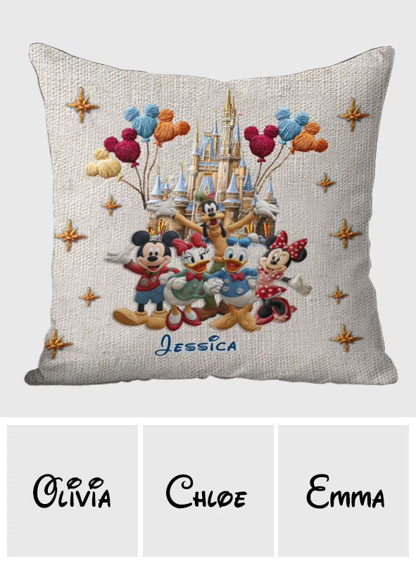 Personalized Disney Mickey Mouse Throw Pillow Custom Name Gift Throw Pillow GradoCreations