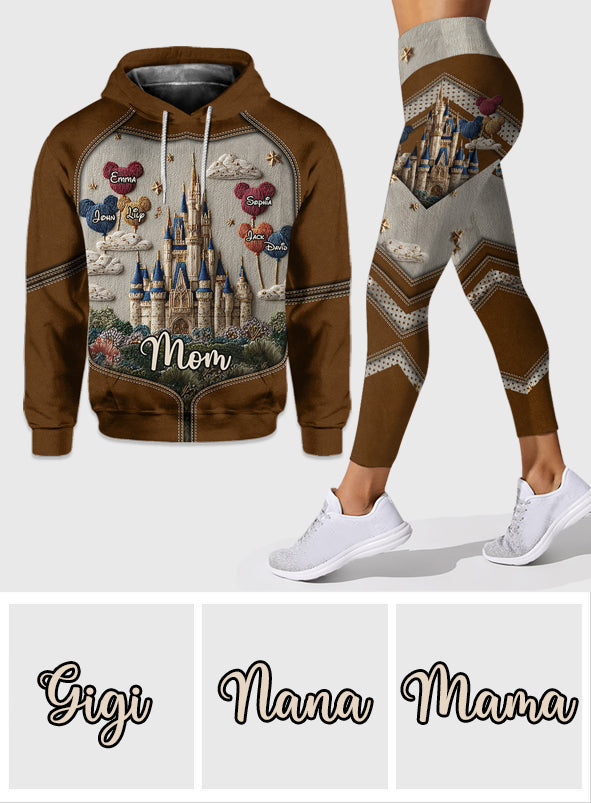 Personalized Mom Hoodie and Leggings Set Custom Names Gift Hoodie & Leggings GradoCreations
