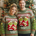 Personalized Grinch Couple Ugly Christmas Sweater Gift Ugly Sweater GradoCreations