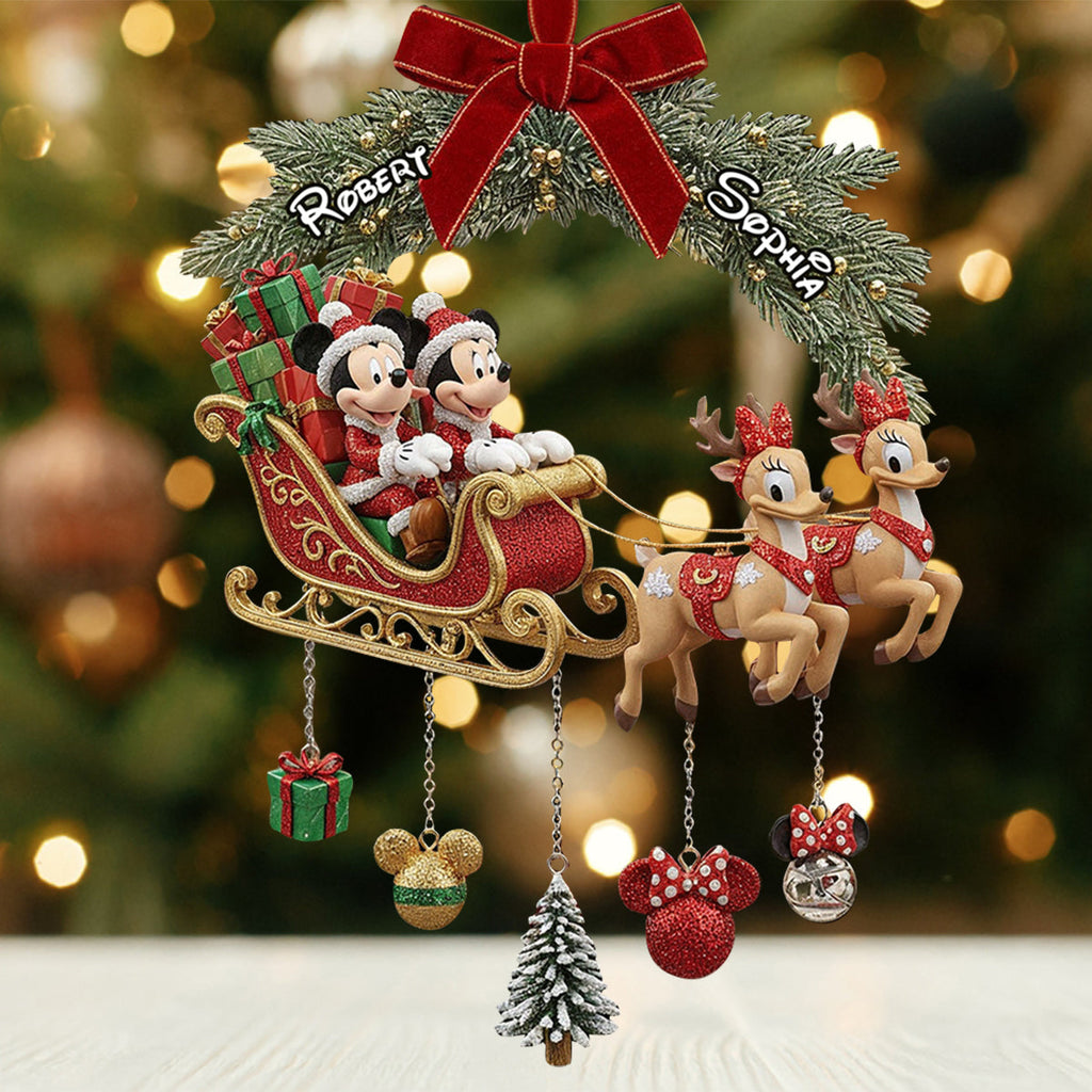 Personalized Christmas Mouse Ornament with Custom Charms Gift Ornament With Charm GradoCreations