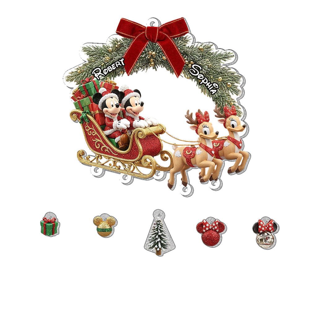 Personalized Christmas Mouse Ornament with Custom Charms Gift Ornament With Charm GradoCreations