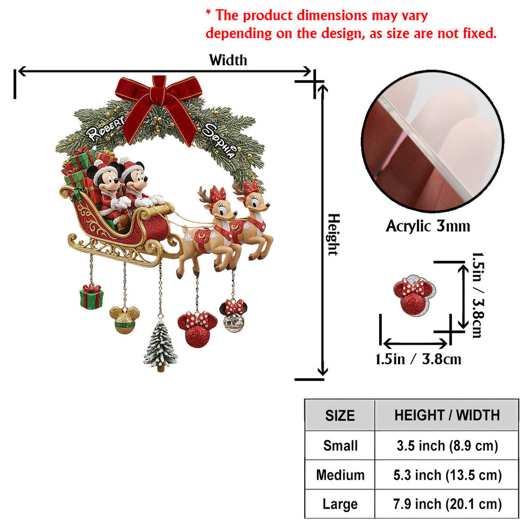 Personalized Christmas Mouse Ornament with Custom Charms Gift Ornament With Charm GradoCreations