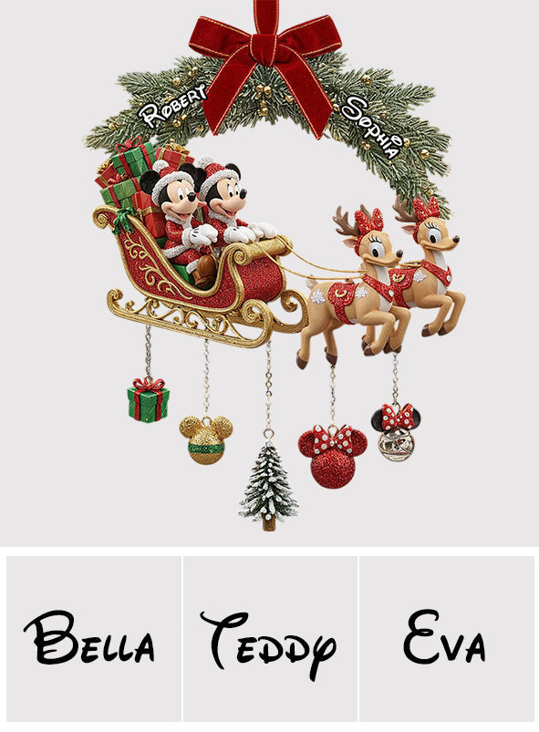 Personalized Christmas Mouse Ornament with Custom Charms Gift Ornament With Charm GradoCreations
