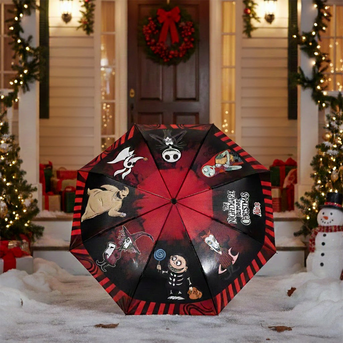 Personalized Nightmare Before Christmas Umbrella Customized Gift Umbrella GradoCreations
