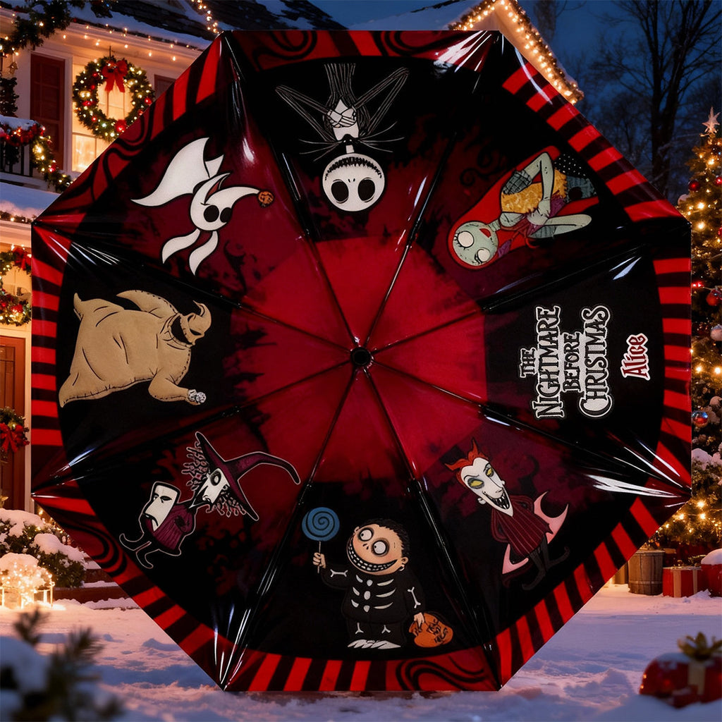 Personalized Nightmare Before Christmas Umbrella Customized Gift Umbrella GradoCreations