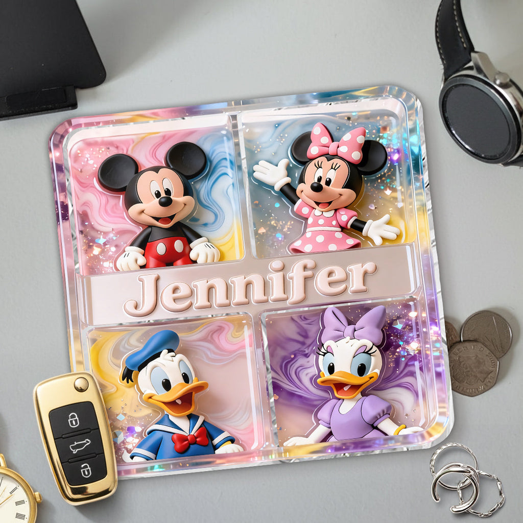 Personalized Disney Character Acrylic Catch-All Tray Gift Catch-All Tray GradoCreations