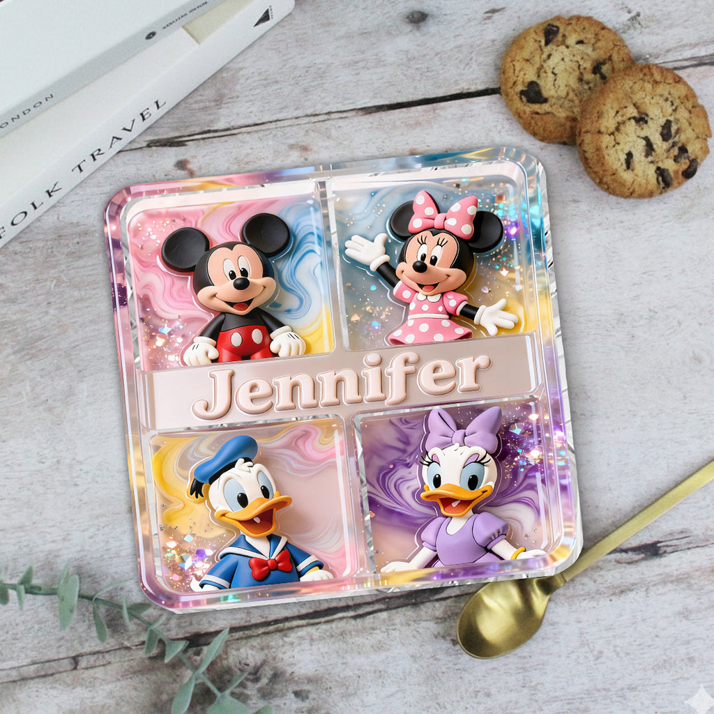 Personalized Disney Character Acrylic Catch-All Tray Gift Catch-All Tray GradoCreations