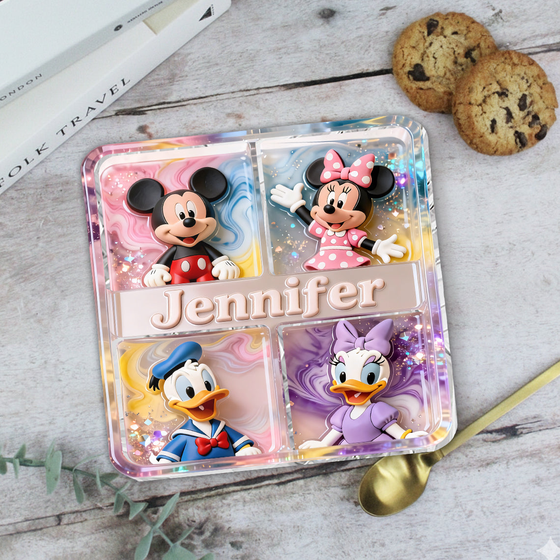 Personalized Disney Character Acrylic Catch-All Tray Gift Catch-All Tray GradoCreations