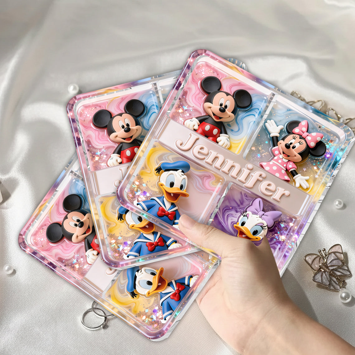 Personalized Disney Character Acrylic Catch-All Tray Gift Catch-All Tray GradoCreations