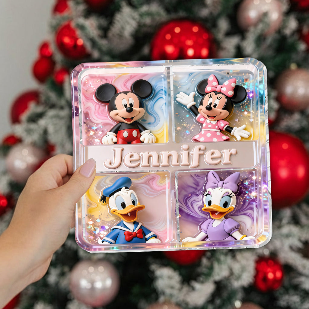Personalized Disney Character Acrylic Catch-All Tray Gift Catch-All Tray GradoCreations