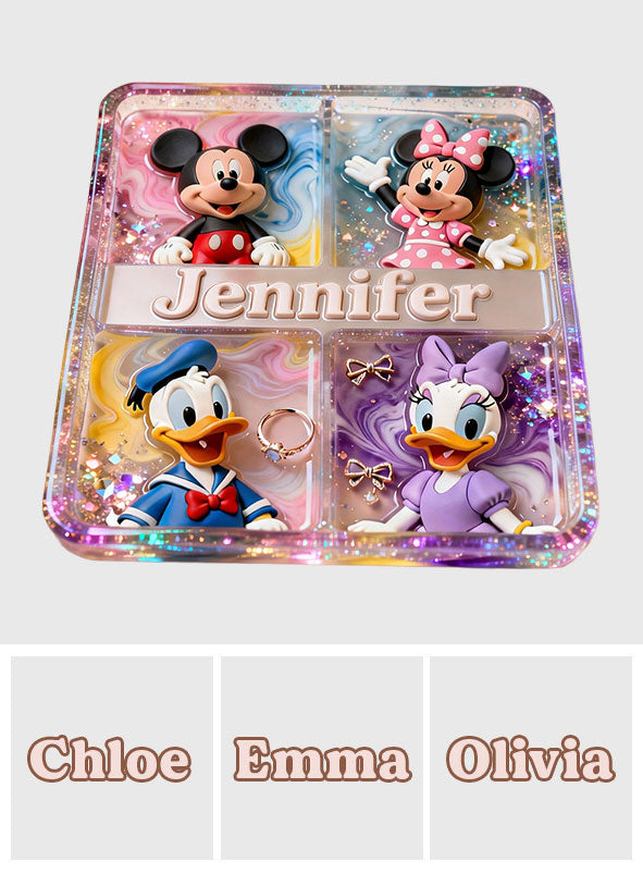 Personalized Disney Character Acrylic Catch-All Tray Gift Catch-All Tray GradoCreations