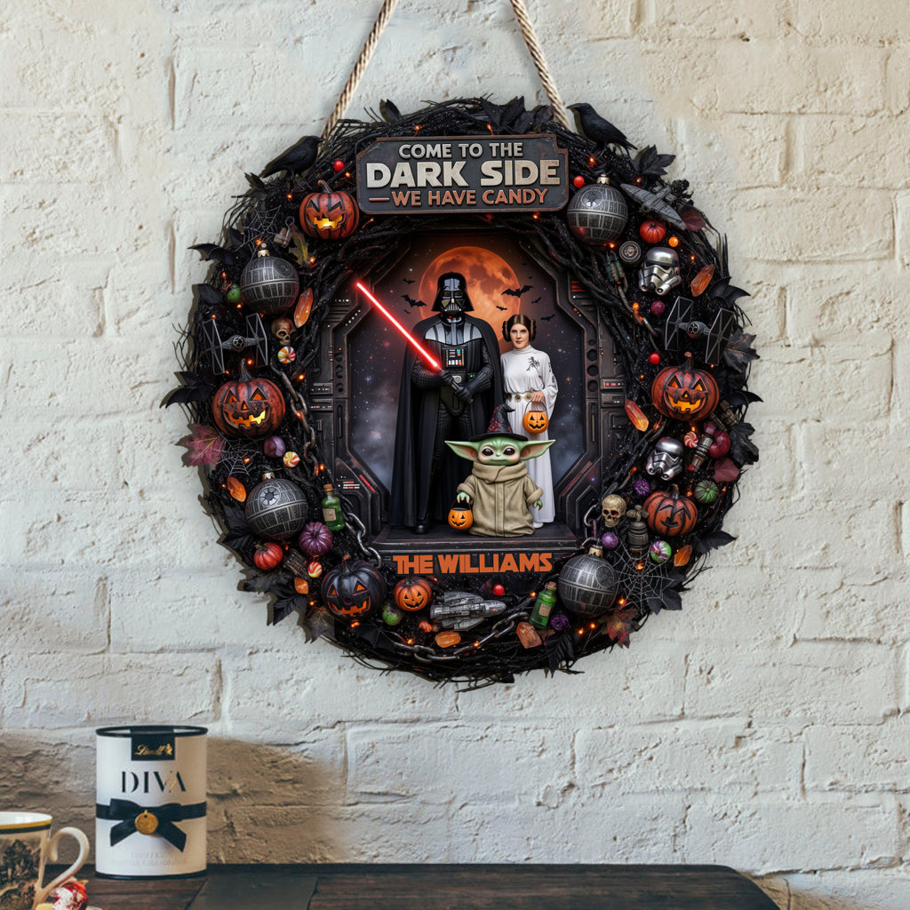 Personalized Dark Side Wood Sign Custom Family Decor Gift Wood Sign GradoCreations
