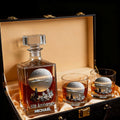 Personalized 50th Anniversary Whiskey Decanter Set Custom Name Gift Whiskey Decanter Set GradoCreations