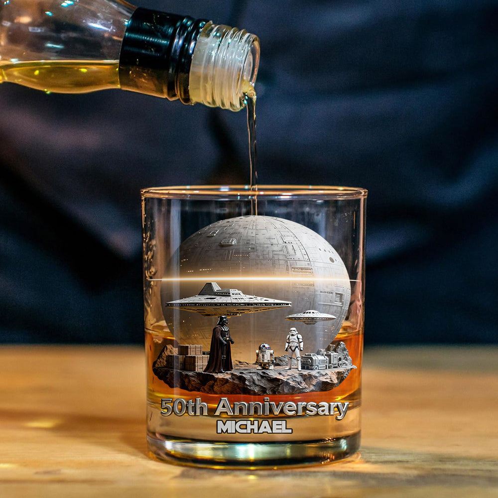 Personalized 50th Anniversary Whiskey Decanter Set Custom Name Gift Whiskey Decanter Set GradoCreations
