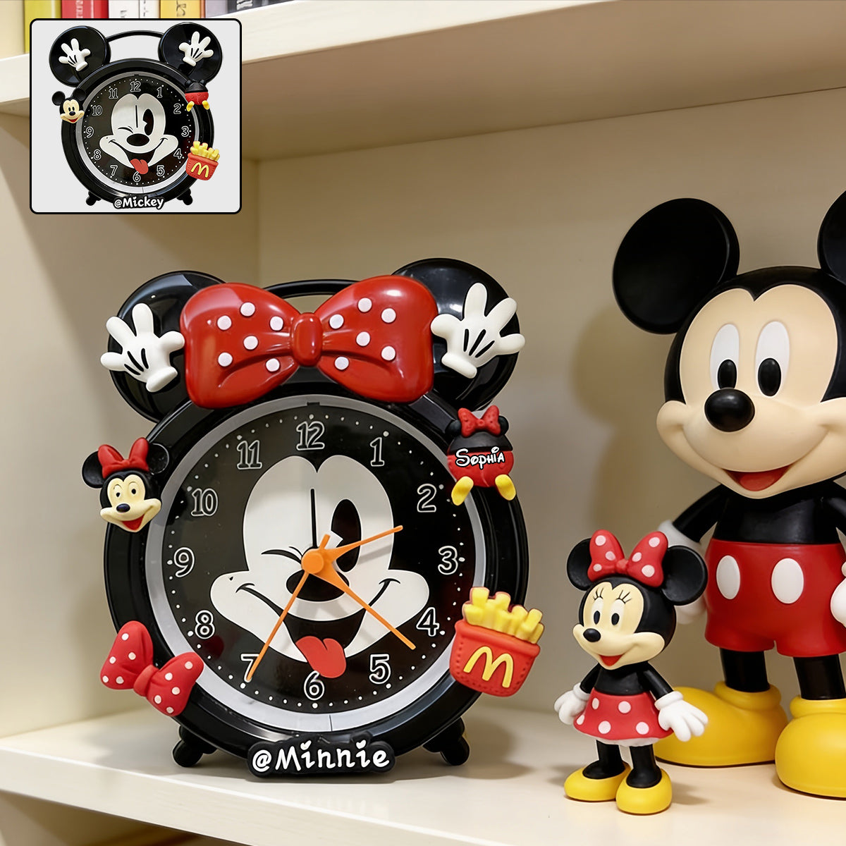 Personalized Mickey Mouse Desk Clock Plaque Custom Name Gift Desk Clock Plaque GradoCreations