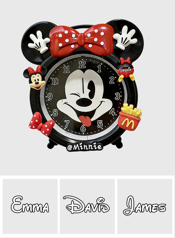 Personalized Mickey Mouse Desk Clock Plaque Custom Name Gift Desk Clock Plaque GradoCreations
