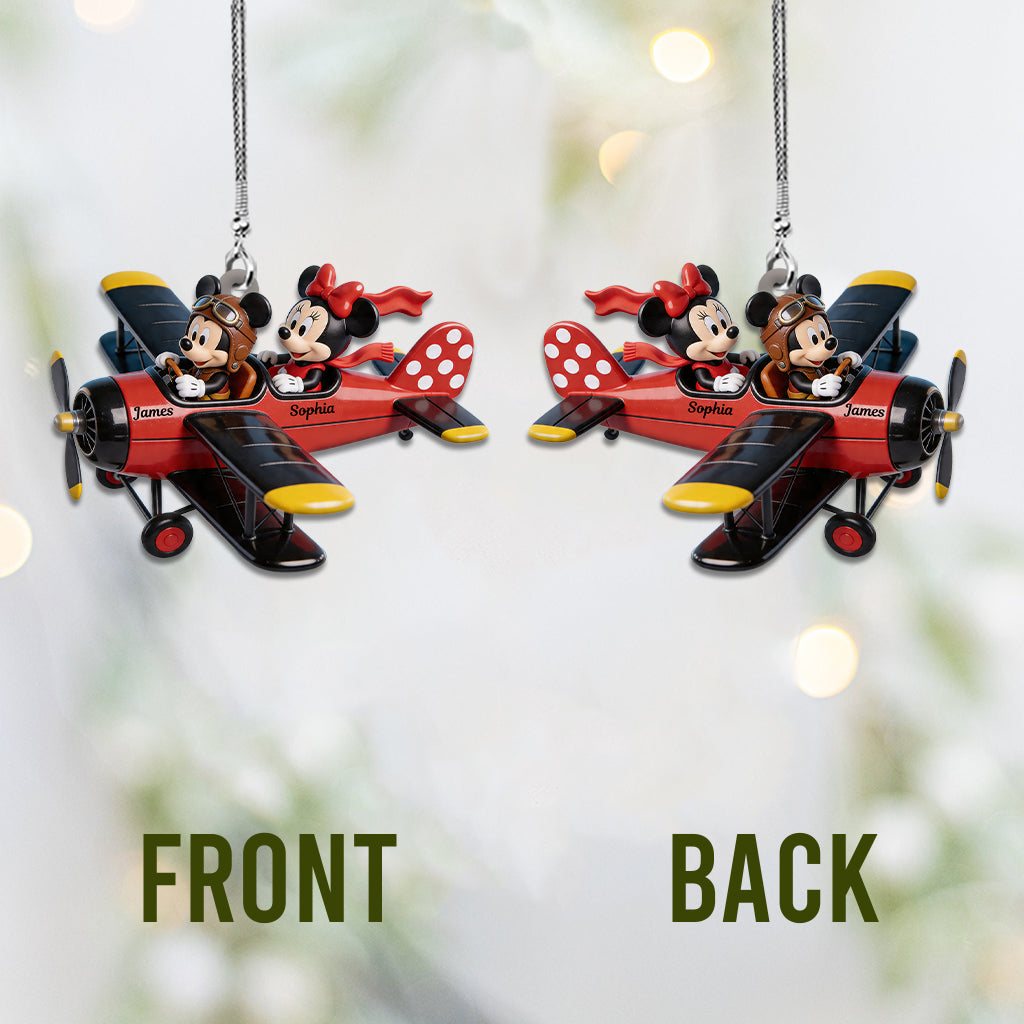 Personalized Mouse Plane Car Ornament Custom Name Gift Car Ornament GradoCreations
