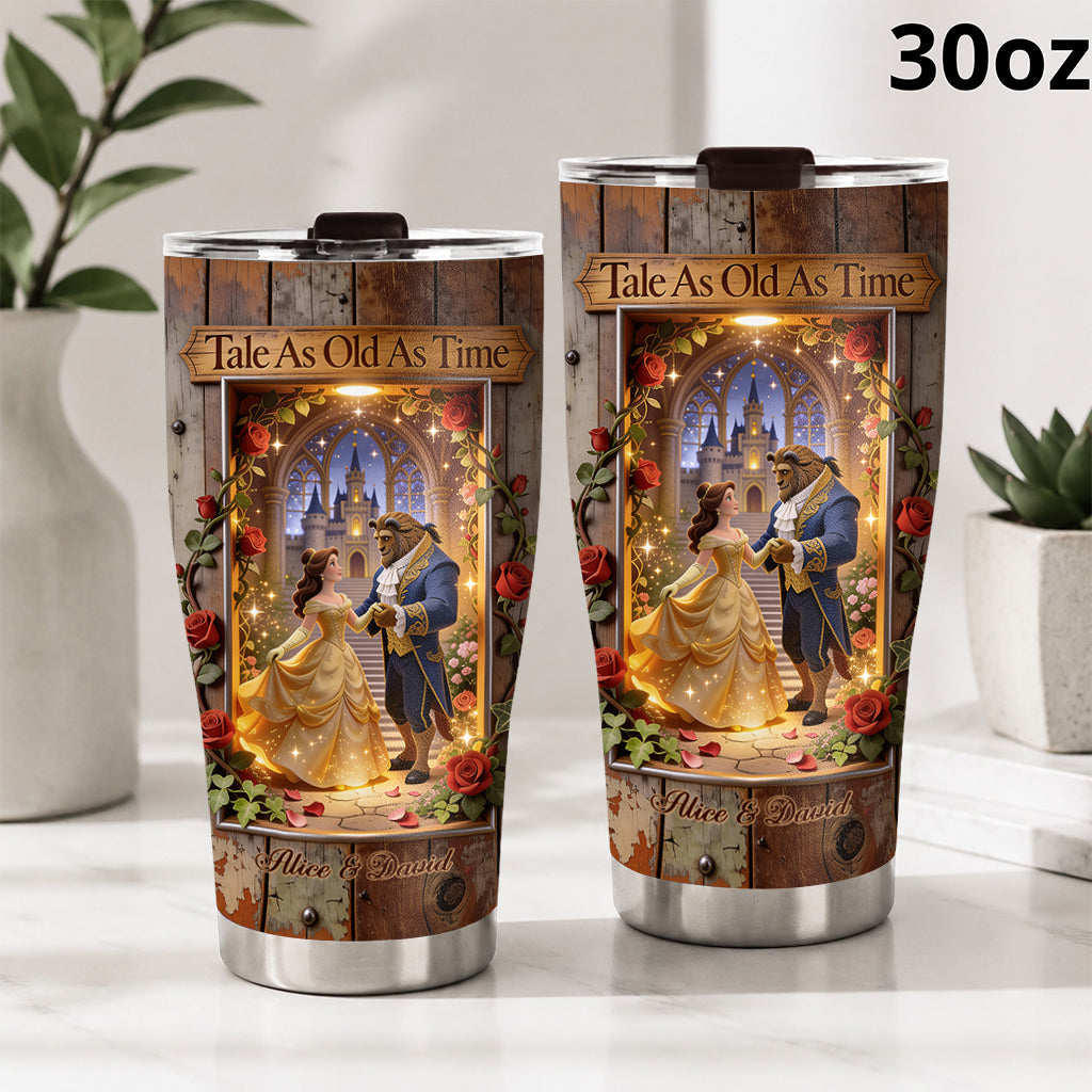 Personalized Beauty And The Beast Tumbler Custom Name Gift Tumbler GradoCreations