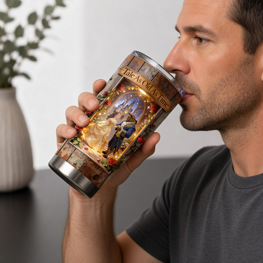 Personalized Beauty And The Beast Tumbler Custom Name Gift Tumbler GradoCreations