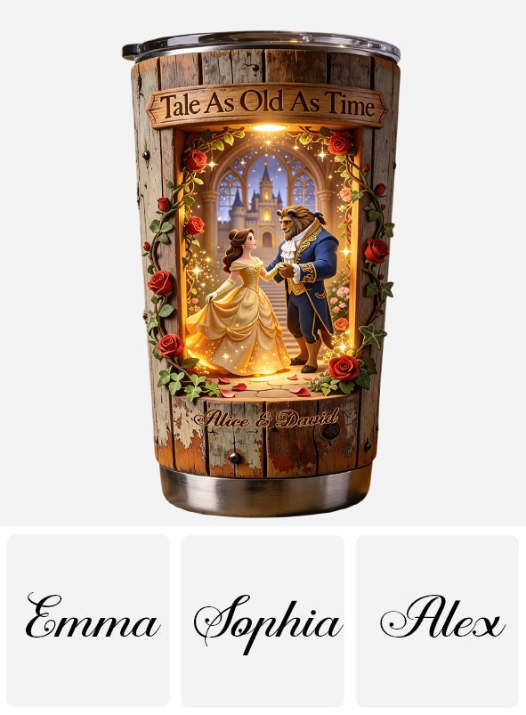 Personalized Beauty And The Beast Tumbler Custom Name Gift Tumbler GradoCreations