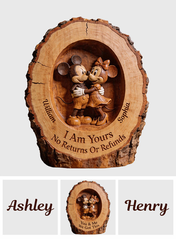 Personalized Mickey Mouse Wood Plaque Custom Gift for Couple Custom Shaped Wood Plaque GradoCreations