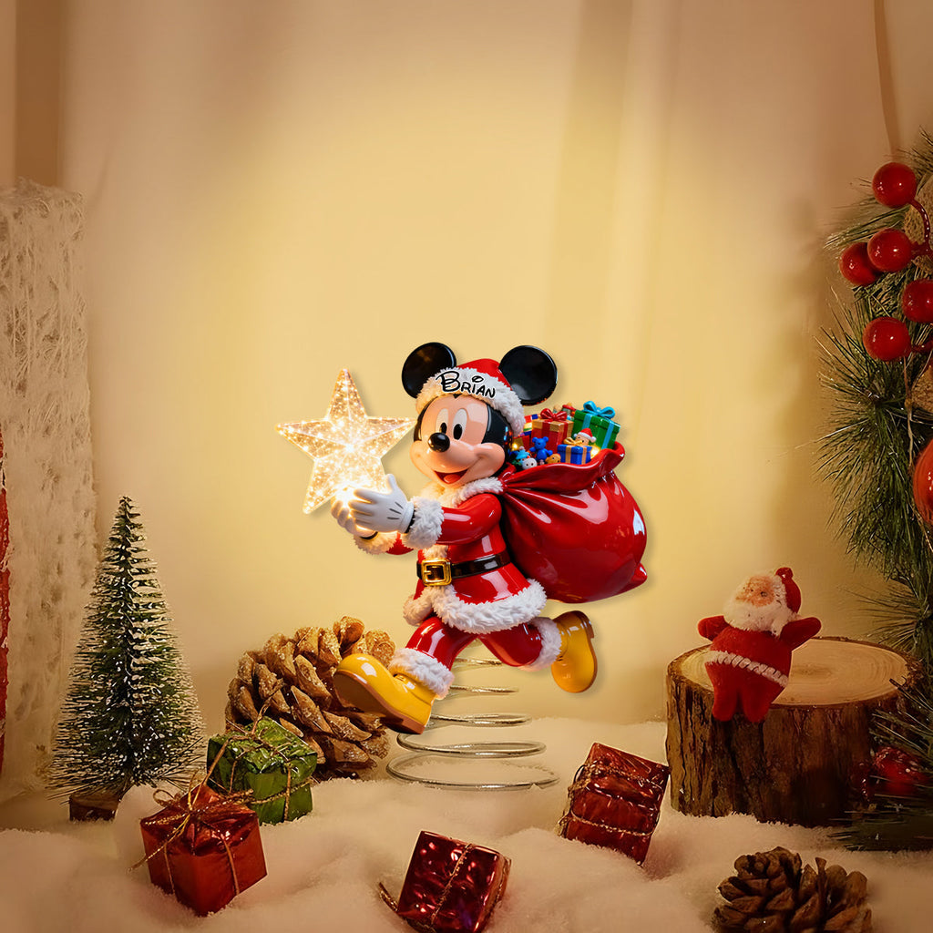 Personalized LED Light Tree Topper - Custom Christmas Decor Gift for Family LED Light Tree GradoCreations